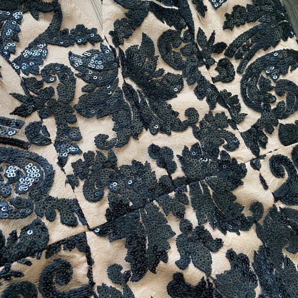 Dress The Population Nude Sequin Mermaid Dress XS Cocktail Party Evening Dress - Picture 4 of 5